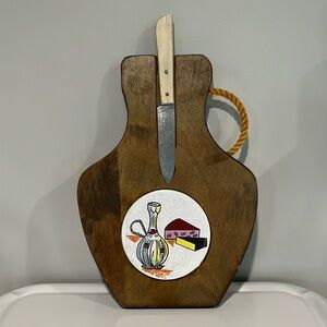 Vintage Mid-Century Modern Cheese/Charcuterie board. Tile Inlay.